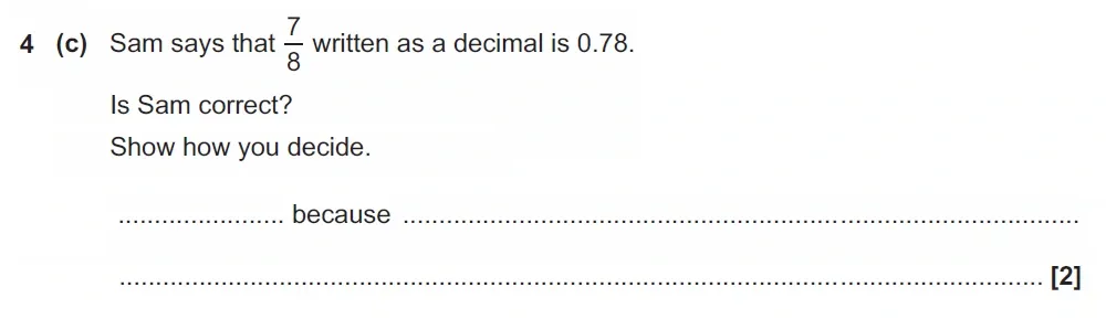 Question 04(c) - GCSE OCR Foundation Maths Past Paper 2 (Non-Calculator) - November 2022