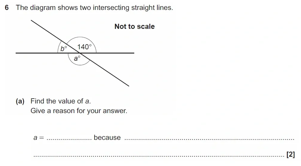 Question 06(a) - GCSE OCR Foundation Maths Past Paper 2 (Non-Calculator) - November 2022