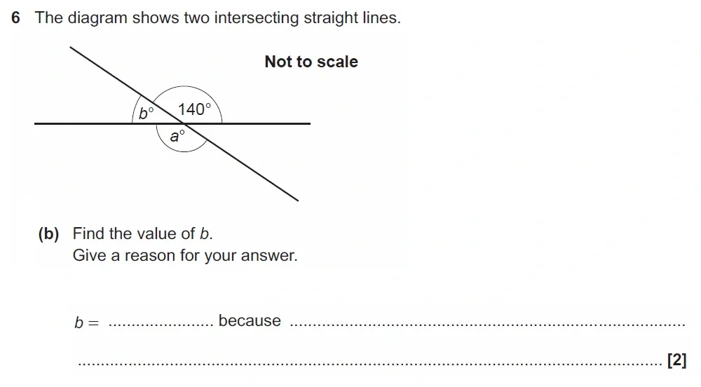 Question 06(b) - GCSE OCR Foundation Maths Past Paper 2 (Non-Calculator) - November 2022