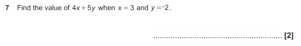 Question 07 - GCSE OCR Foundation Maths Past Paper 2 (Non-Calculator) - November 2022