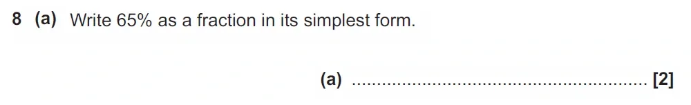 Question 08(a) - GCSE OCR Foundation Maths Past Paper 2 (Non-Calculator) - November 2022