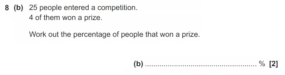 Question 08(b) - GCSE OCR Foundation Maths Past Paper 2 (Non-Calculator) - November 2022