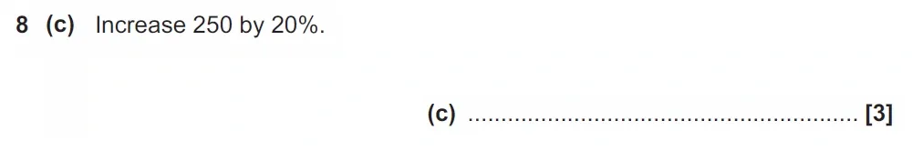 Question 08(c) - GCSE OCR Foundation Maths Past Paper 2 (Non-Calculator) - November 2022