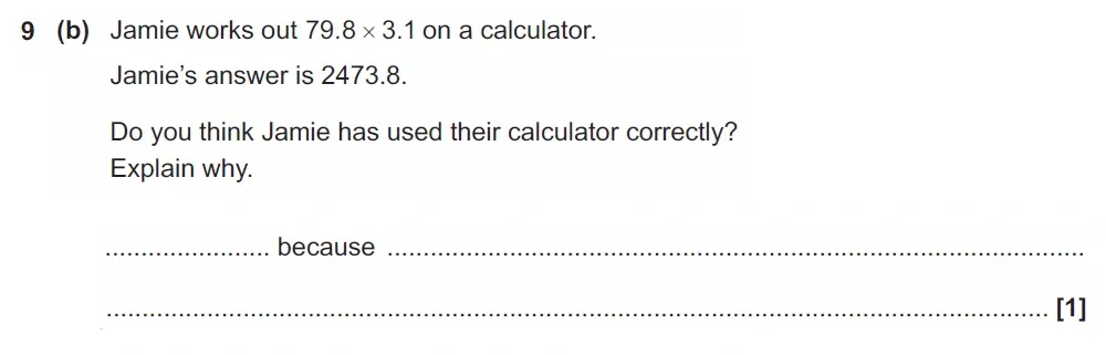 Question 09(b) - GCSE OCR Foundation Maths Past Paper 2 (Non-Calculator) - November 2022