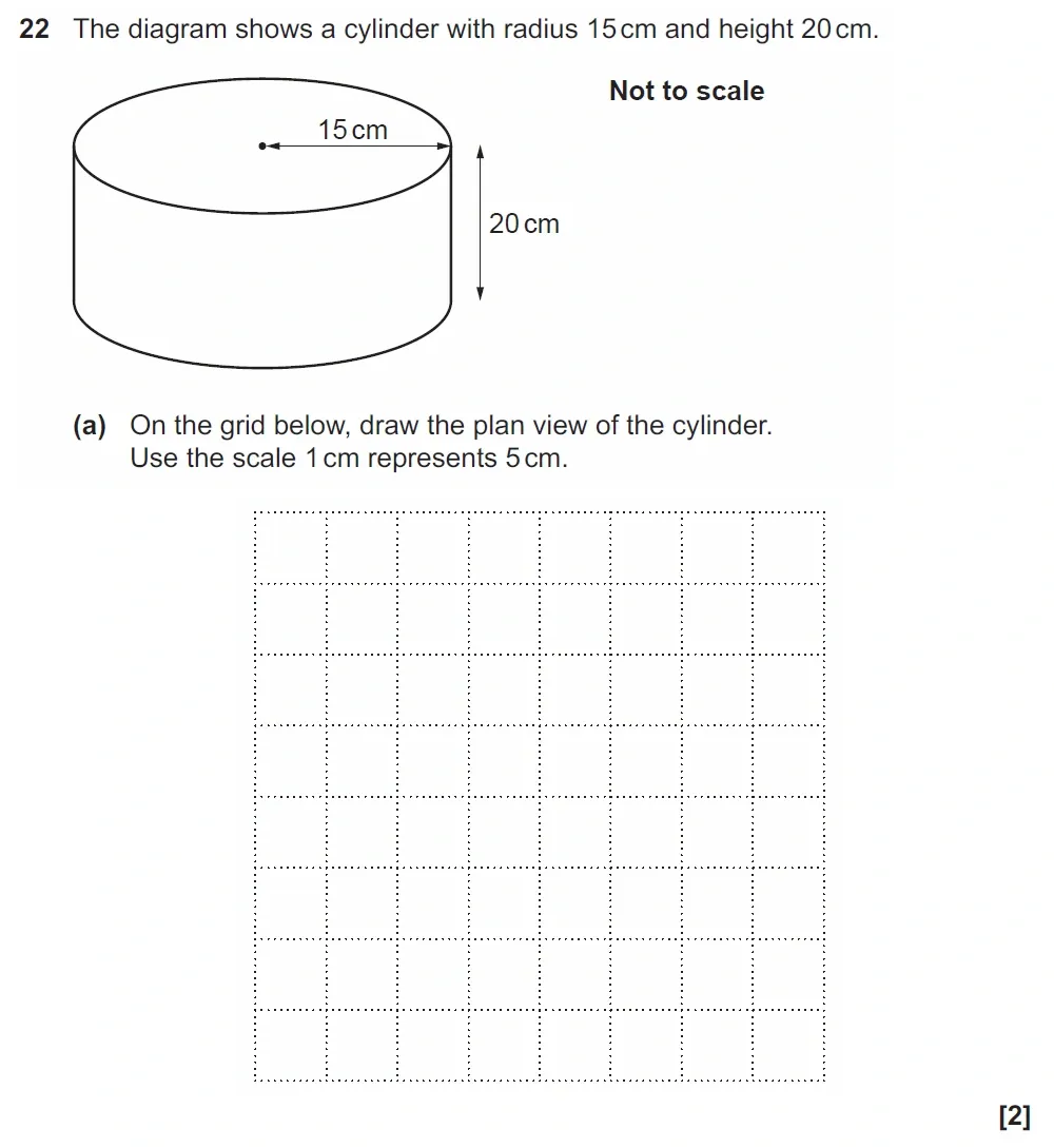 Question 22(a) - GCSE OCR Foundation Maths Past Paper 2 (Non-Calculator) - November 2022