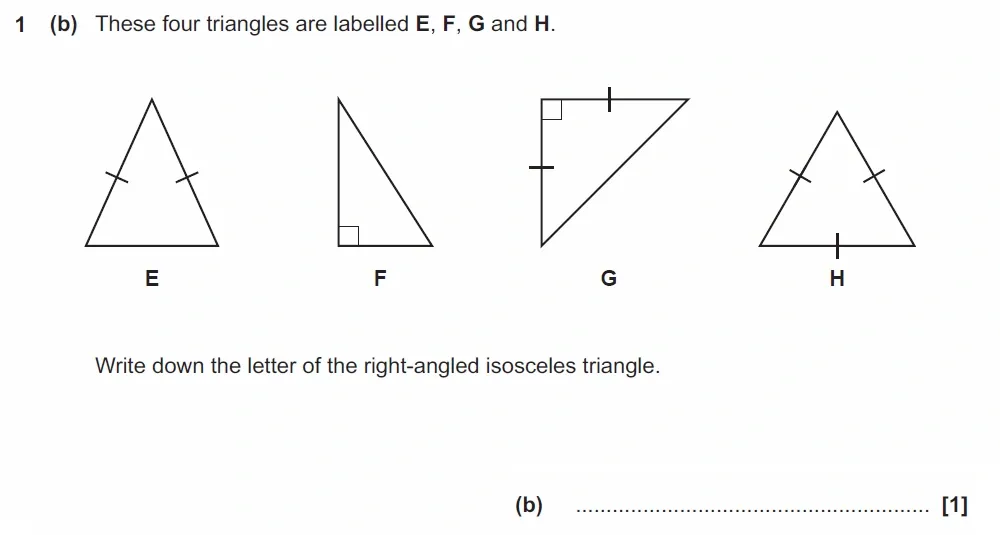 Question 1(b) - GCSE OCR Foundation Maths Past Paper 3 (Calculator) - June 2023