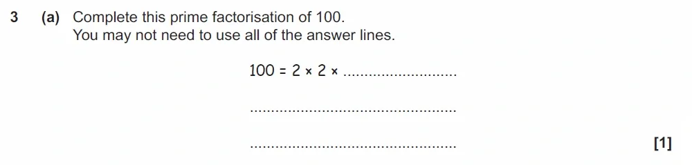 Question 3(a) - GCSE OCR Foundation Maths Past Paper 3 (Calculator) - June 2023