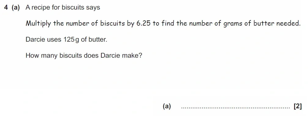Question 4(a) - GCSE OCR Foundation Maths Past Paper 3 (Calculator) - June 2023