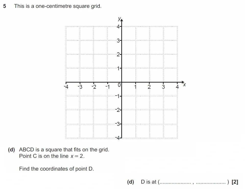 Question 5(d) - GCSE OCR Foundation Maths Past Paper 3 (Calculator) - June 2023