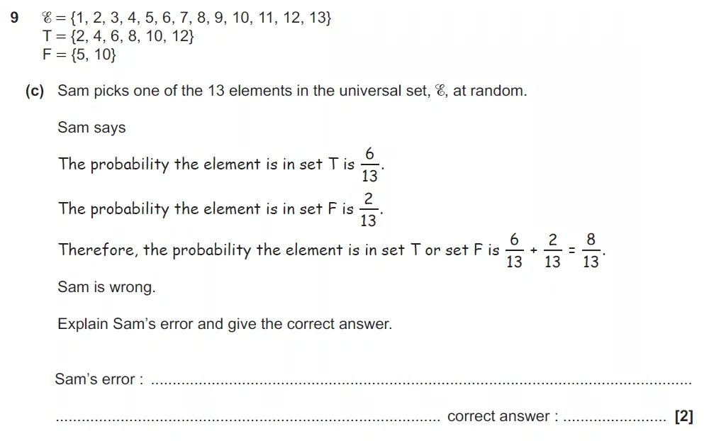 Question 9(c) - GCSE OCR Foundation Maths Past Paper 3 (Calculator) - June 2023