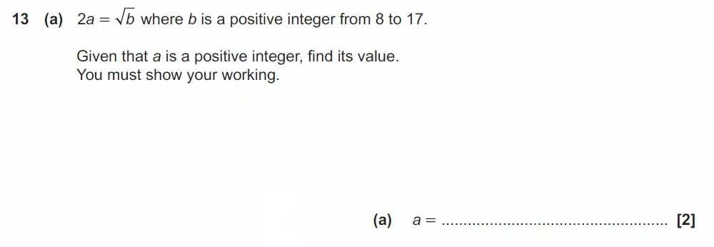 Question 13(a) - GCSE OCR Foundation Maths Past Paper 3 (Calculator) - June 2023