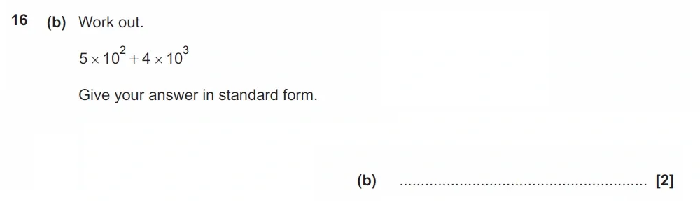 Question 16(b) - GCSE OCR Foundation Maths Past Paper 3 (Calculator) - June 2023