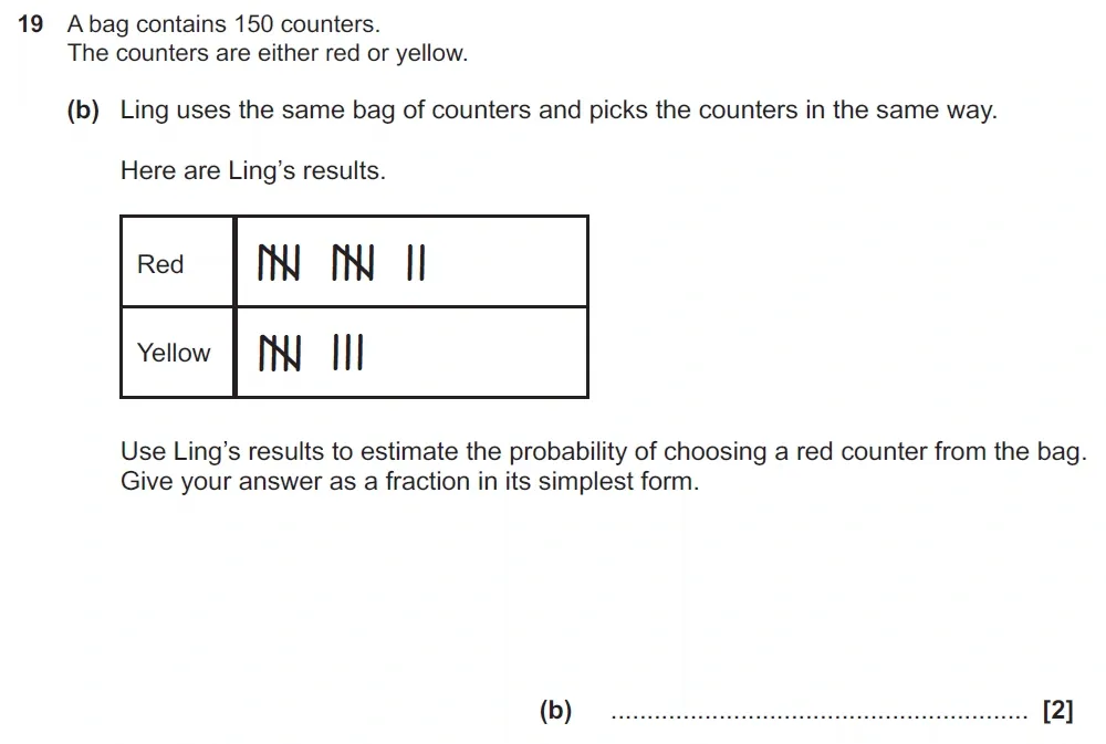 Question 19(b) - GCSE OCR Foundation Maths Past Paper 3 (Calculator) - June 2023