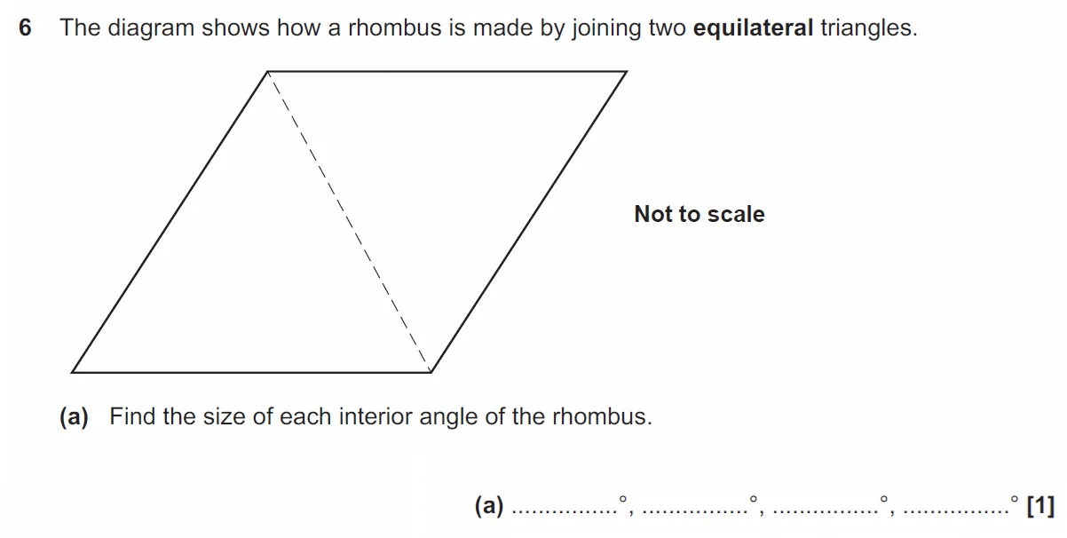 Question 6(a) - GCSE OCR Foundation Maths Past Paper 3 (Calculator) - November 2021