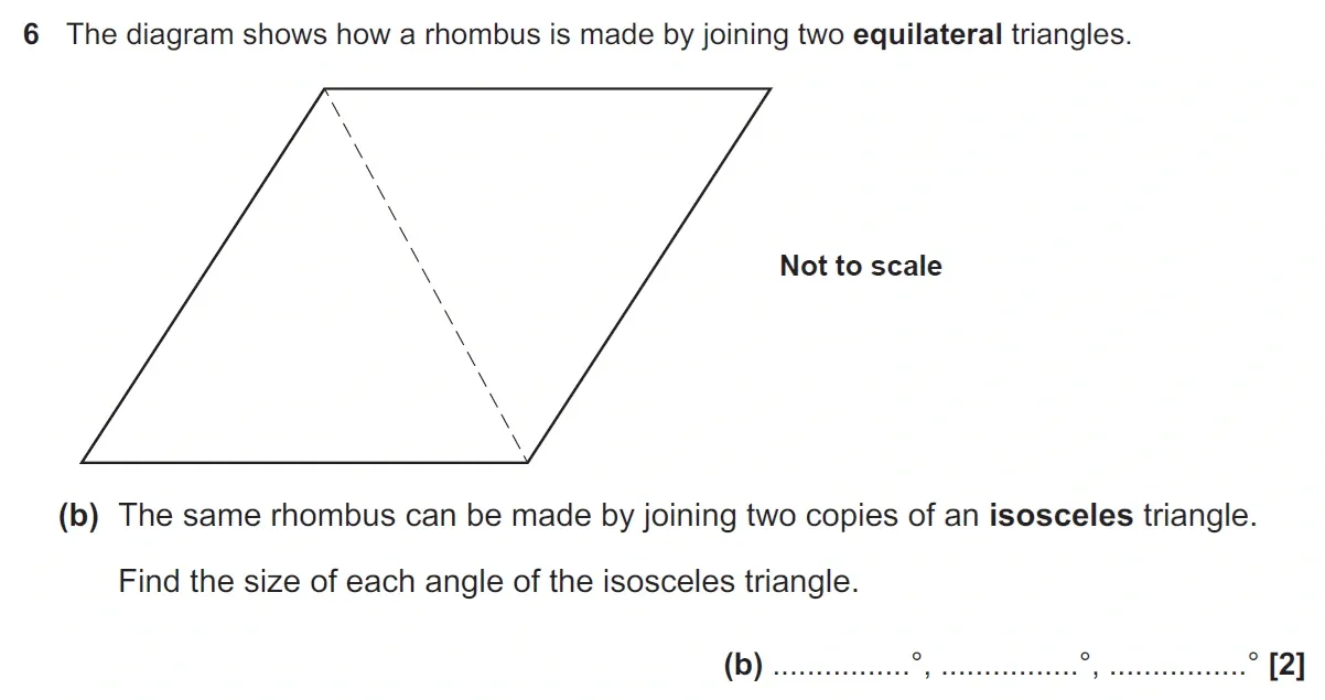 Question 6(b) - GCSE OCR Foundation Maths Past Paper 3 (Calculator) - November 2021