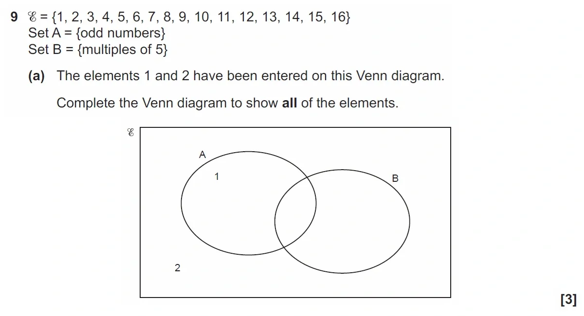 Question 9(a) - GCSE OCR Foundation Maths Past Paper 3 (Calculator) - November 2021