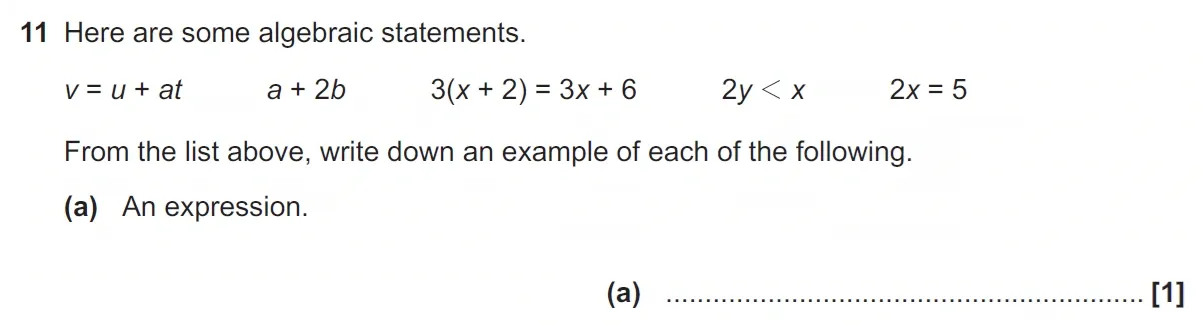 Question 11(a) - GCSE OCR Foundation Maths Past Paper 3 (Calculator) - November 2021