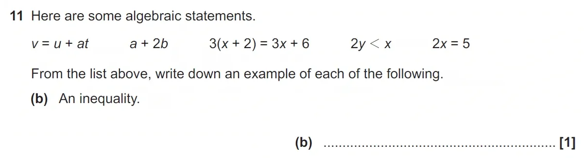 Question 11(b) - GCSE OCR Foundation Maths Past Paper 3 (Calculator) - November 2021