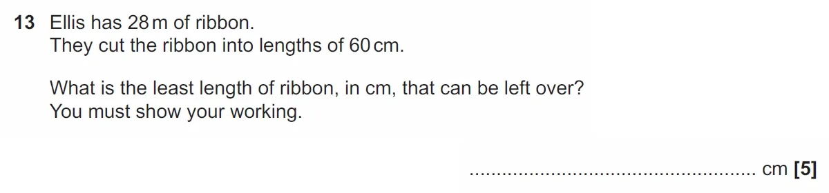 Question 13 - GCSE OCR Foundation Maths Past Paper 3 (Calculator) - November 2021