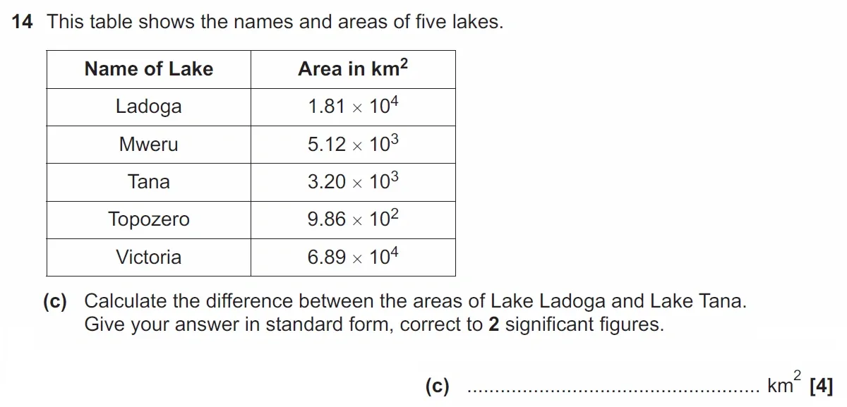 Question 14(c) - GCSE OCR Foundation Maths Past Paper 3 (Calculator) - November 2021