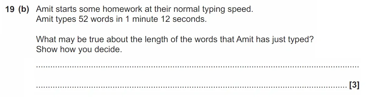 Question 19(b) - GCSE OCR Foundation Maths Past Paper 3 (Calculator) - November 2021