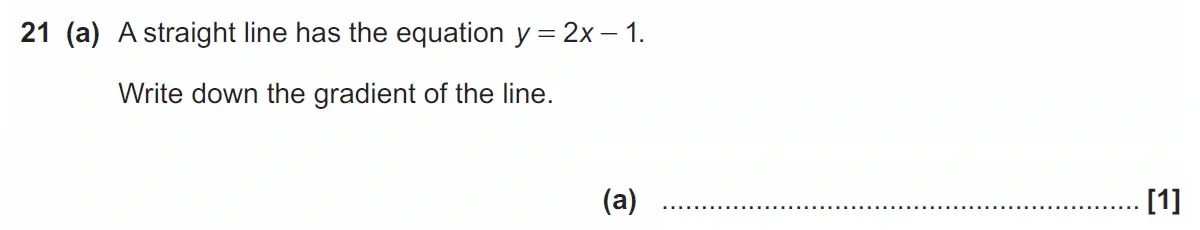 Question 21(a) - GCSE OCR Foundation Maths Past Paper 3 (Calculator) - November 2021