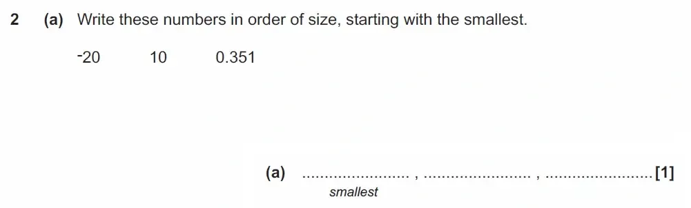 Question 02(a) - GCSE OCR Foundation Maths Past Paper 3 (Calculator) - November 2022