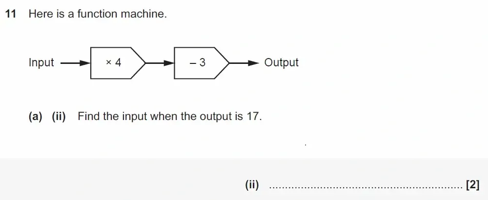 Question 11(a)(ii) - GCSE OCR Foundation Maths Past Paper 3 (Calculator) - November 2022