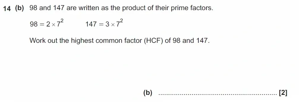 Question 14(b) - GCSE OCR Foundation Maths Past Paper 3 (Calculator) - November 2022