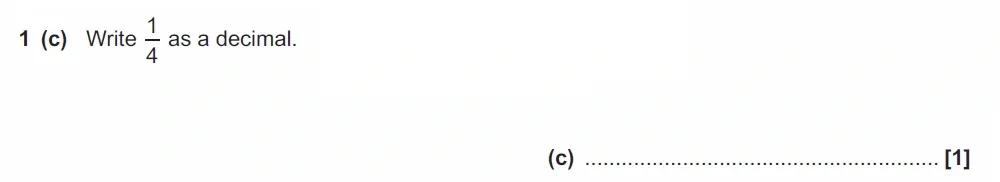 Question 1(c) - GCSE OCR Foundation Maths Past Paper 3 (Calculator) - June 2022