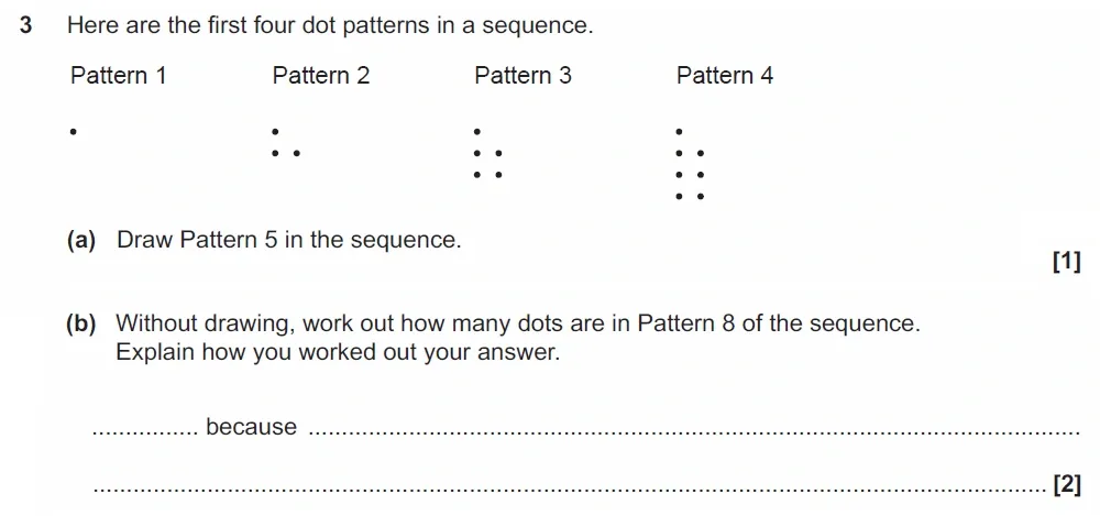 Question 3(a,b) - GCSE OCR Foundation Maths Past Paper 3 (Calculator) - June 2022