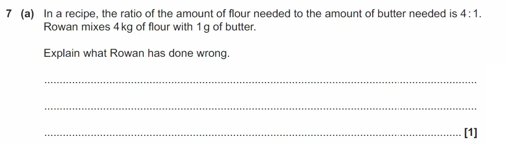 Question 7(a) - GCSE OCR Foundation Maths Past Paper 3 (Calculator) - June 2022