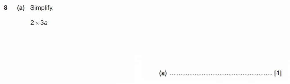 Question 8(a) - GCSE OCR Foundation Maths Past Paper 3 (Calculator) - June 2022