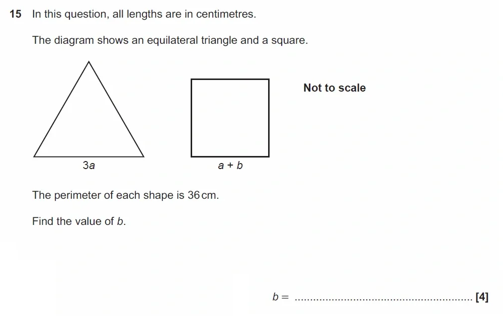 Question 15 - GCSE OCR Foundation Maths Past Paper 3 (Calculator) - June 2022