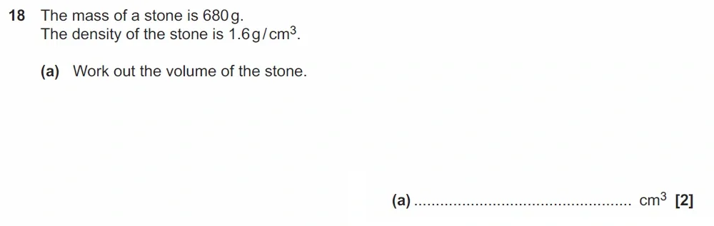 Question 18(a) - GCSE OCR Foundation Maths Past Paper 3 (Calculator) - June 2022
