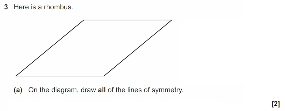 Question 3(a) - GCSE OCR Foundation Maths Past Paper 1 (Calculator) - November 2021