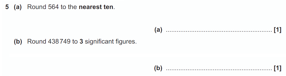 Question 5(a,b) - GCSE OCR Foundation Maths Past Paper 1 (Calculator) - November 2021