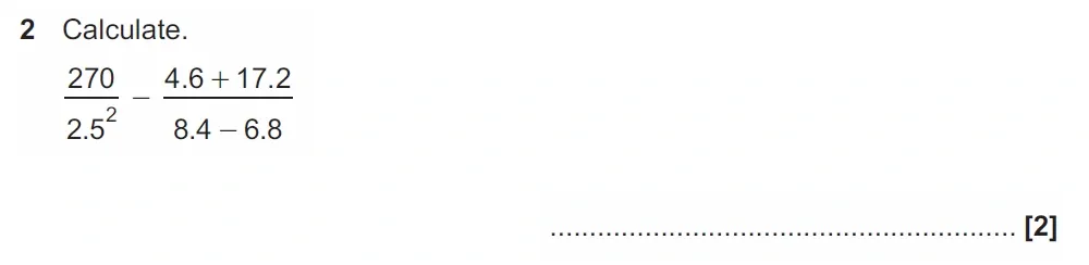 Question 02 - GCSE OCR Higher Maths Past Paper 4 (Calculator) - June 2022