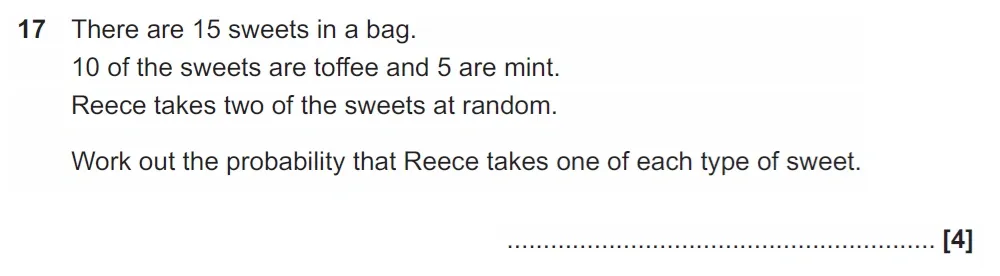 Question 17 - GCSE OCR Higher Maths Past Paper 4 (Calculator) - June 2022