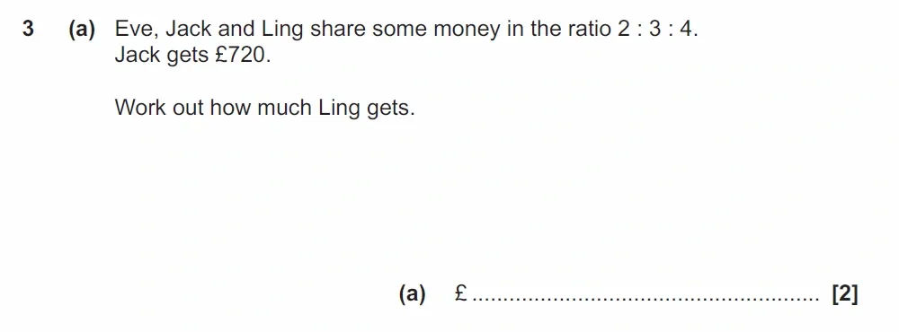 Question 03(a) - GCSE OCR Higher Maths Past Paper 4 (Calculator) - June 2023