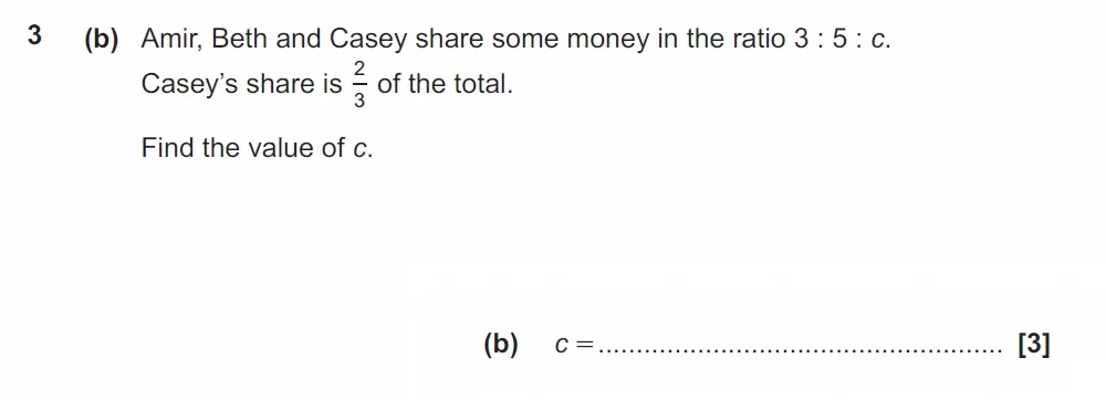 Question 03(b) - GCSE OCR Higher Maths Past Paper 4 (Calculator) - June 2023