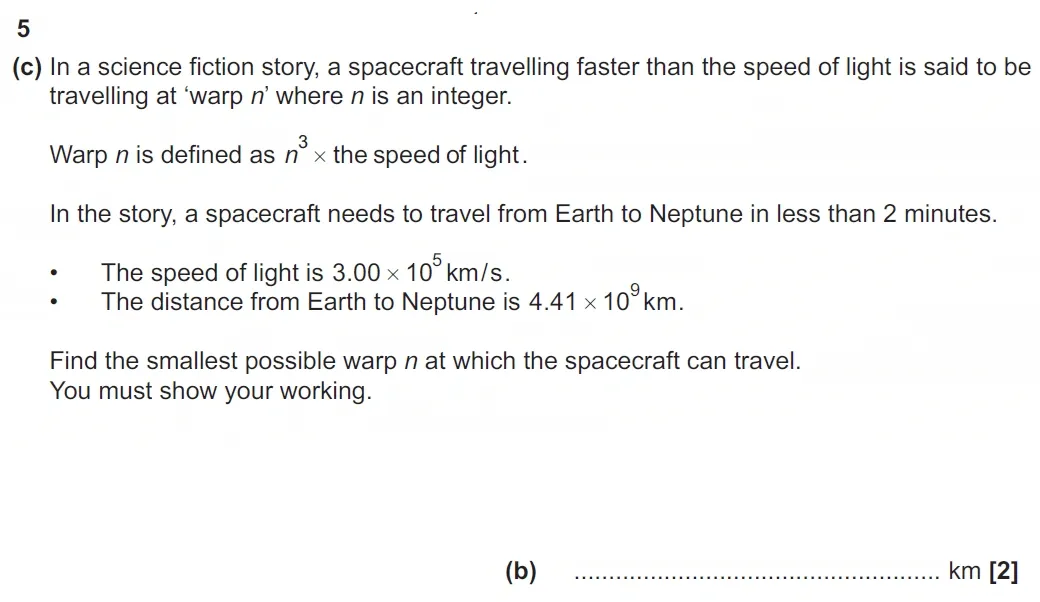 Question 05(c) - GCSE OCR Higher Maths Past Paper 4 (Calculator) - June 2023