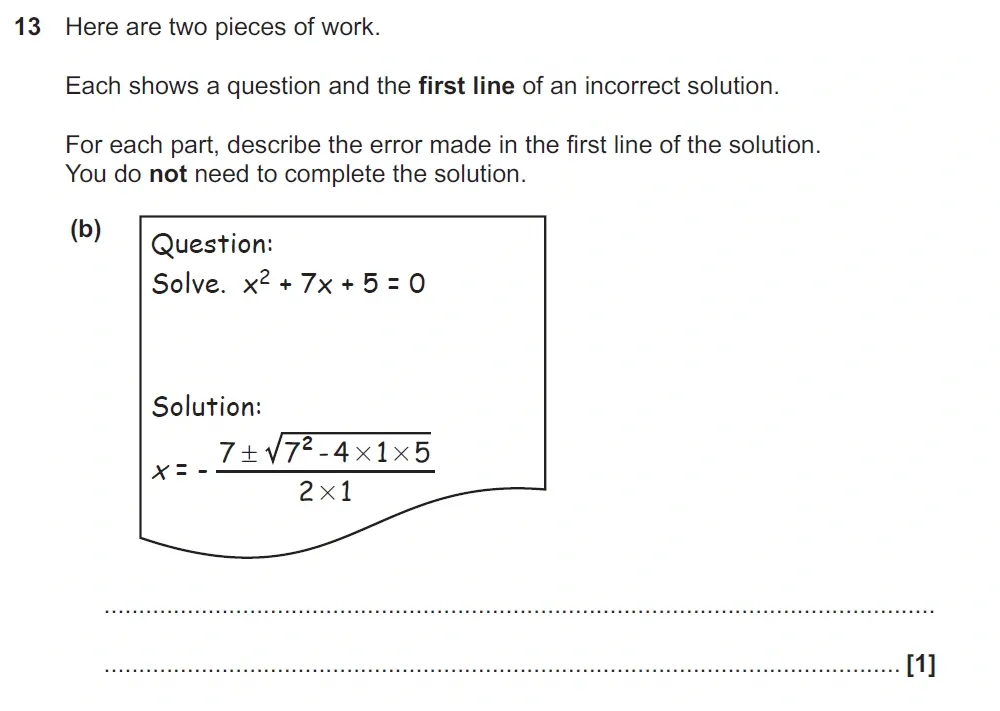 Question 13(b) - GCSE OCR Higher Maths Past Paper 4 (Calculator) - June 2023