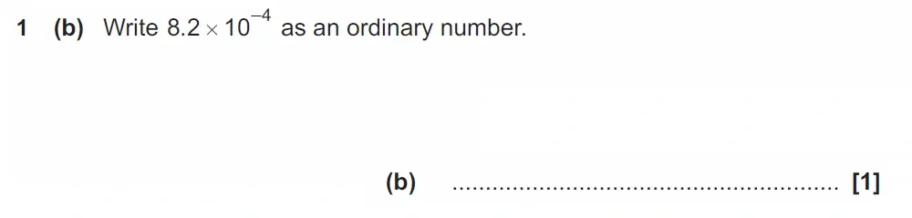 Question 1(b) - GCSE OCR Higher Maths Past Paper 4 (Calculator) - November 2022