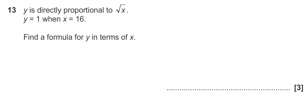 Question 13 - GCSE OCR Higher Maths Past Paper 4 (Calculator) - November 2022