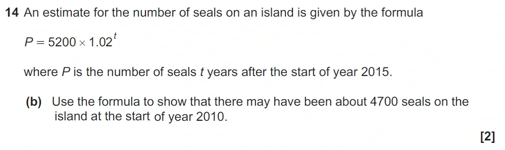 Question 14(b) - GCSE OCR Higher Maths Past Paper 4 (Calculator) - November 2022