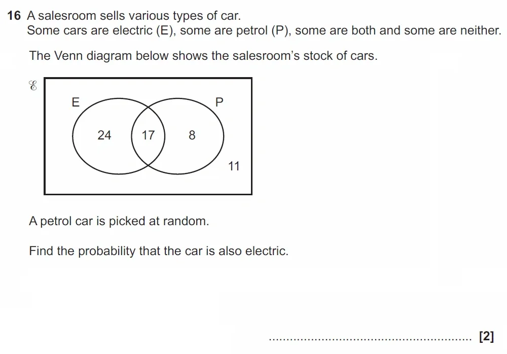 Question 16 - GCSE OCR Higher Maths Past Paper 4 (Calculator) - November 2022