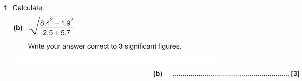 Question 01(b) - GCSE OCR Higher Maths Past Paper 4 (Calculator) - November 2021