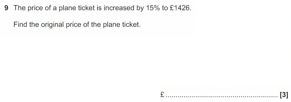 Question 09 - GCSE OCR Higher Maths Past Paper 4 (Calculator) - November 2021