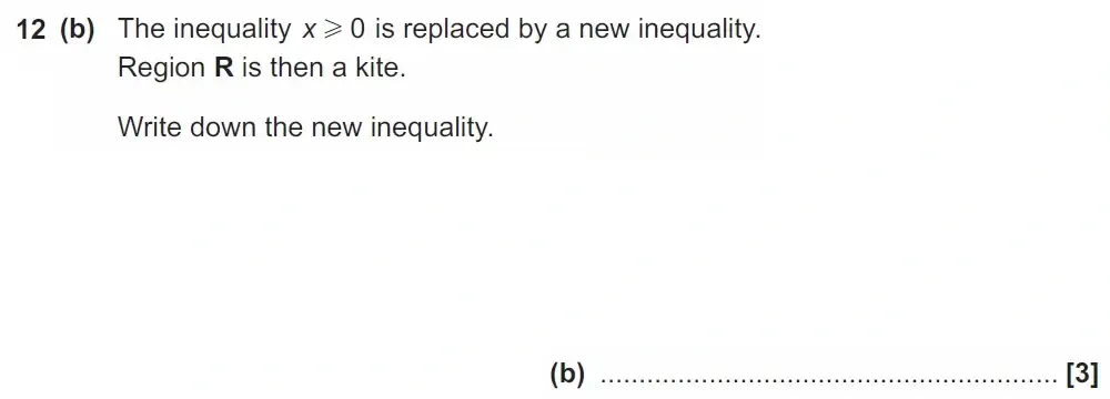 Question 12(b) - GCSE OCR Higher Maths Past Paper 4 (Calculator) - November 2021